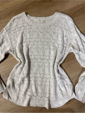 Fat Face Cream Crewneck Sweater Size 10